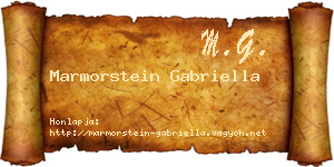 Marmorstein Gabriella névjegykártya